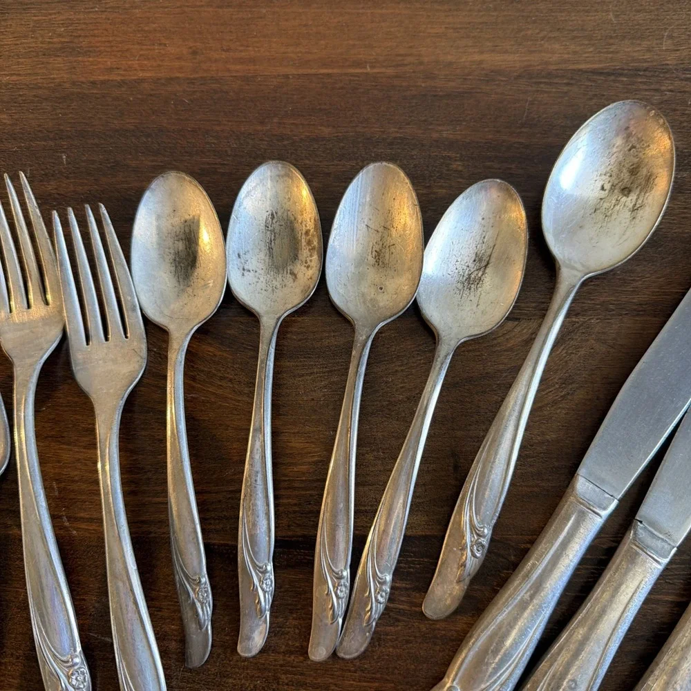 Lot of 15 Rogers Bros Reinforced Plate IS Silverplate Exquisite Pattern